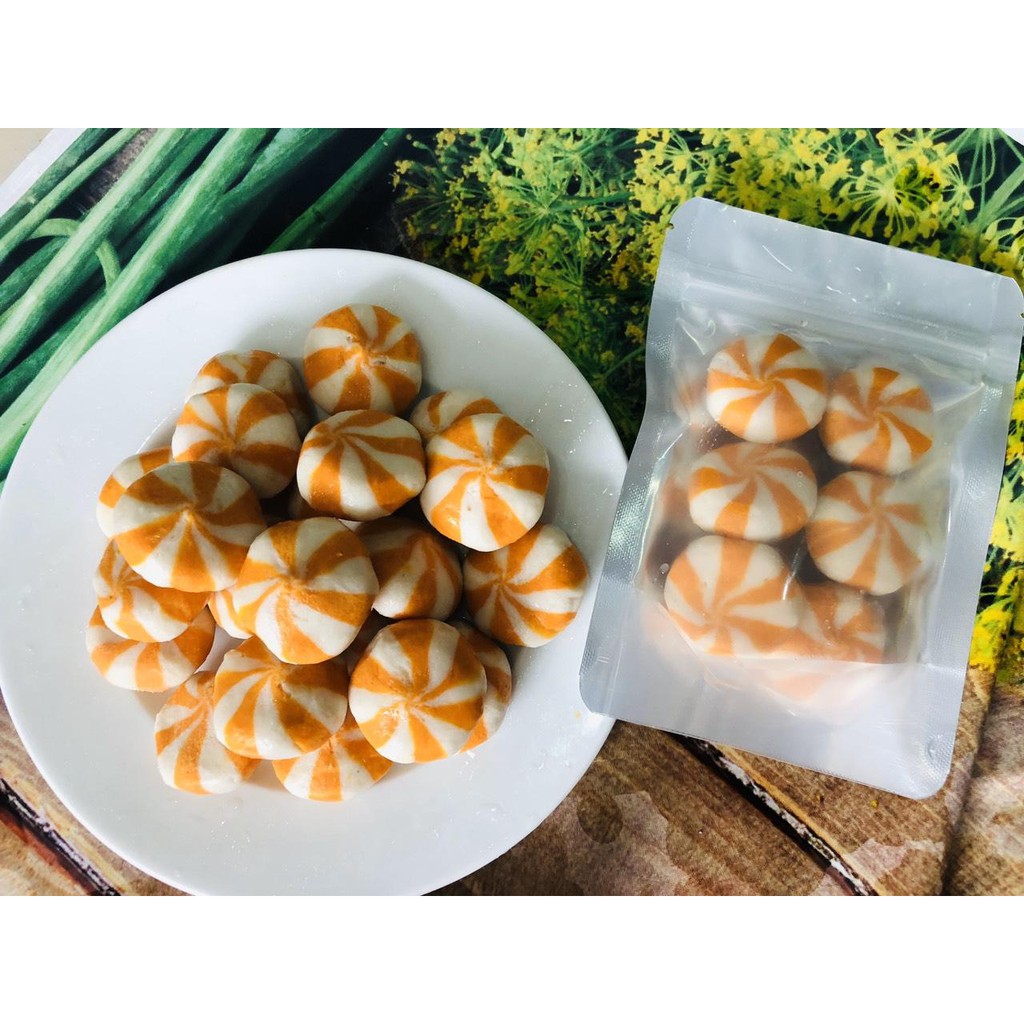 1Kg viên thả lẩu nhân trứng cá nhím Lacusina màu cam