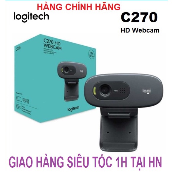 Webcam Logitech C270 (HD 1280p x 720p,Tích hợp Mic) - Hàng chính hãng ...