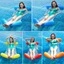 Tùy chọn màu sắc sống động Võng nước nổi bơm hơi cho các hoạt động mùa hè vui nhộn