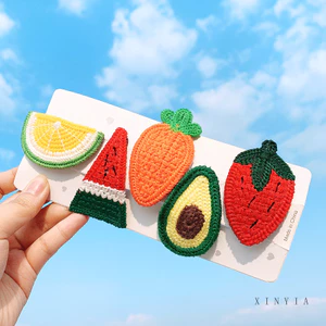 ✨xinyia✨Kẹp tóc thiết kế kiểu trái cây/cà rốt/dâu tây đáng yêu dành cho bé gái