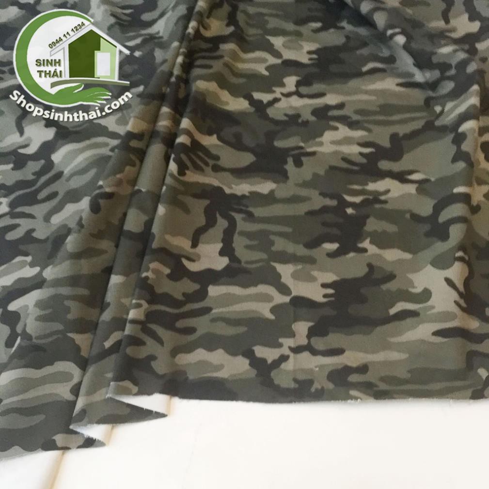 Vải lính rằn ri may quần áo - vải thun cotton co giãn 2 chiều [ 1 mét x ...