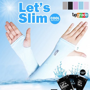 Product image (Combo 2 đôi) Găng tay chống nắng hàn quốc Lets slim aqua cho nam và nữ, găng tay chống nắng xỏ ngón