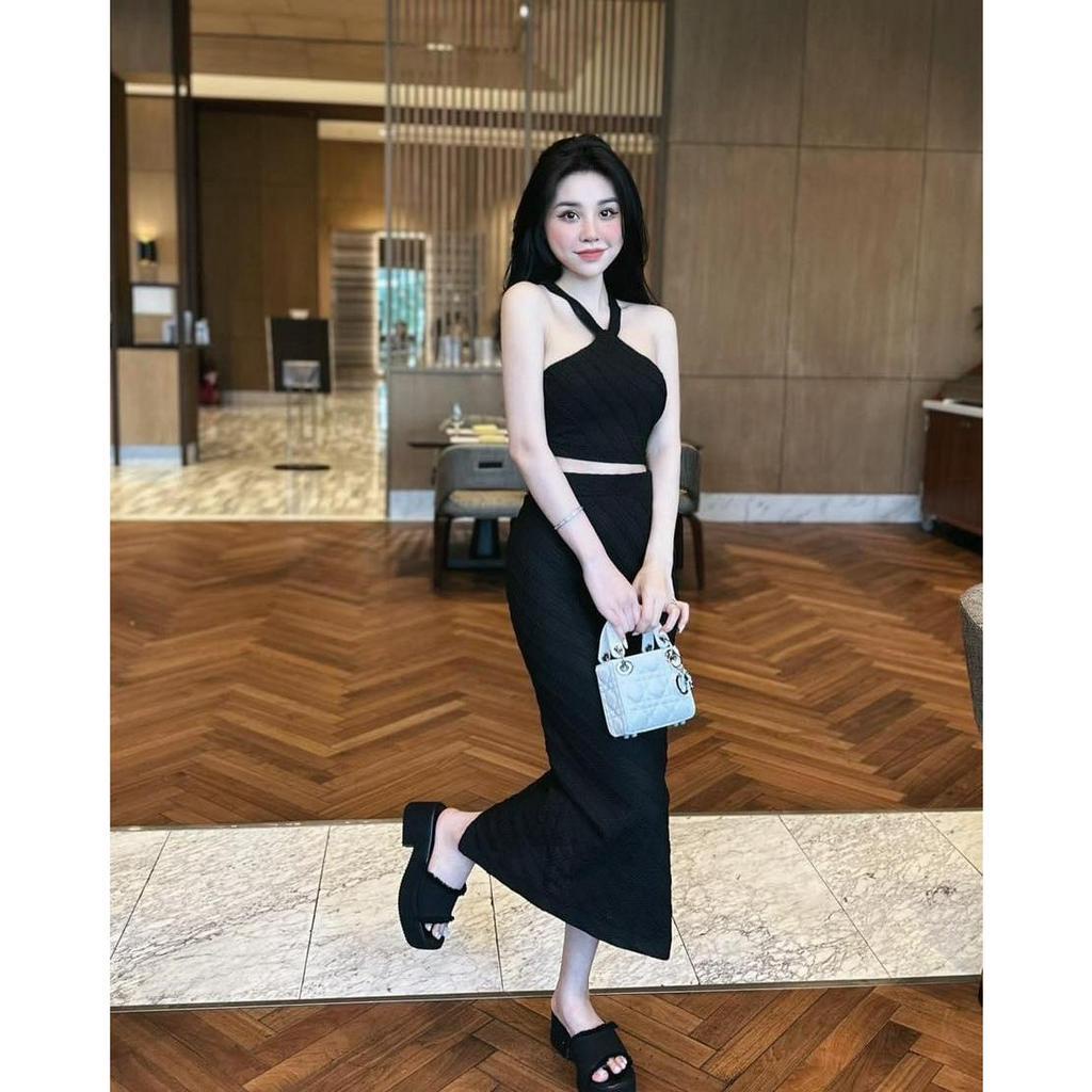 🌷SET ÁO YẾM GÂN CV MIDI⚡HỎA TỐC⚡ MEOINDAHOUSE