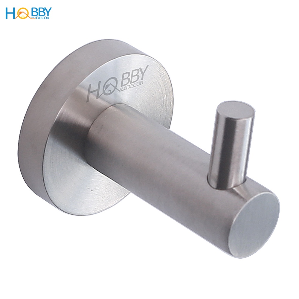 Móc treo quần áo 1 chấu nhỏ inox 304 mẫu khoan Hobby Home Decor MT1D