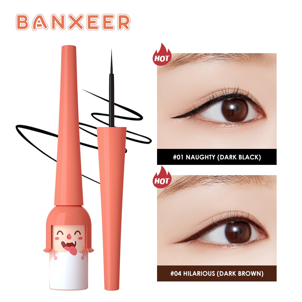 Bút kẻ mắt BANXEER 4 màu tùy chọn lâu trôi chống thấm nước cao cấp