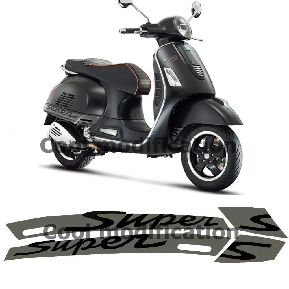 Thân Xe Máy "Siêu" Dán Dành Cho Xe Vespa GTS 300 GTS300 Siêu Thể Thao Bên Bộ Ốp Lưng Đồ Họa Decal Chống Thấm Nước Sửa Đổi Miếng Dán
