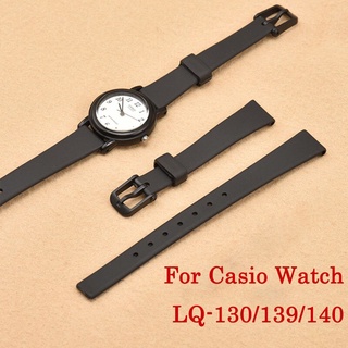 Vòng đeo tay đồng hồ Silcone 12mm cho Casio LQ-139 / 130 / 140 Dây đeo cao su 12mm Thay thế mềm mại và thoáng khí cho nữ siêu mỏng