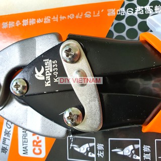 Kéo cắt thạch cao cắt tôn mũi thẳng Kapusi Nhật Bản 10 inch (25cm), thép CR-V, Bh 12 tháng