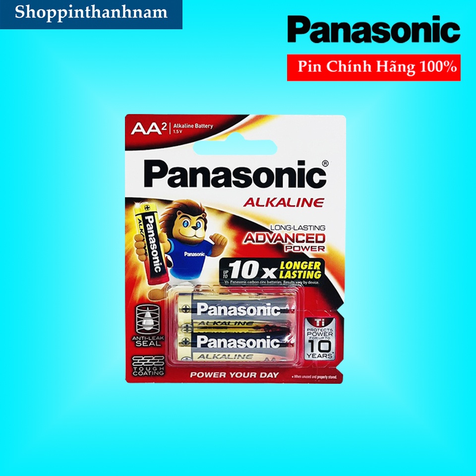 Pin AA Panasonic Alkaline Vỉ 2 Viên LR6T-2B Chính Hãng | Shopee Việt Nam