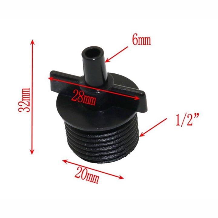 50 Đầu nối chuyển ren 21mm gắn béc tưới phun sương