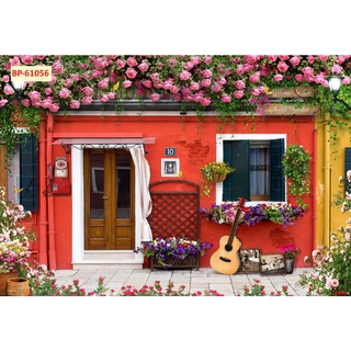 Tranh dán tường Quán Cafe, Trà Sữa, Trang Trí Cửa Hàng 3D khổ lớn