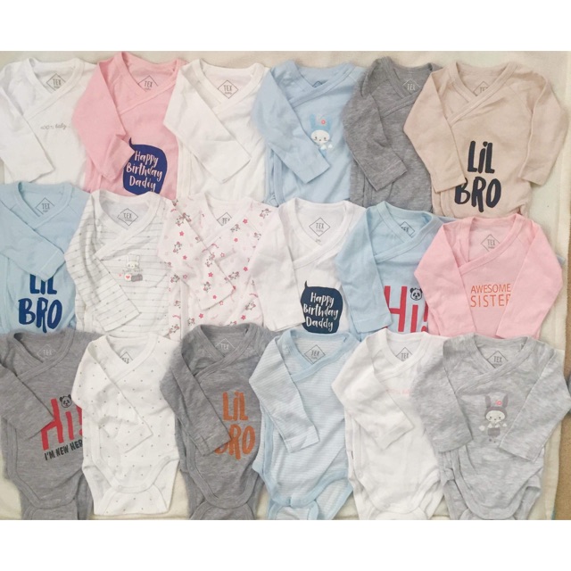 [NGÔ KHOAI MỲ] Set 3 body cài chéo cho bé