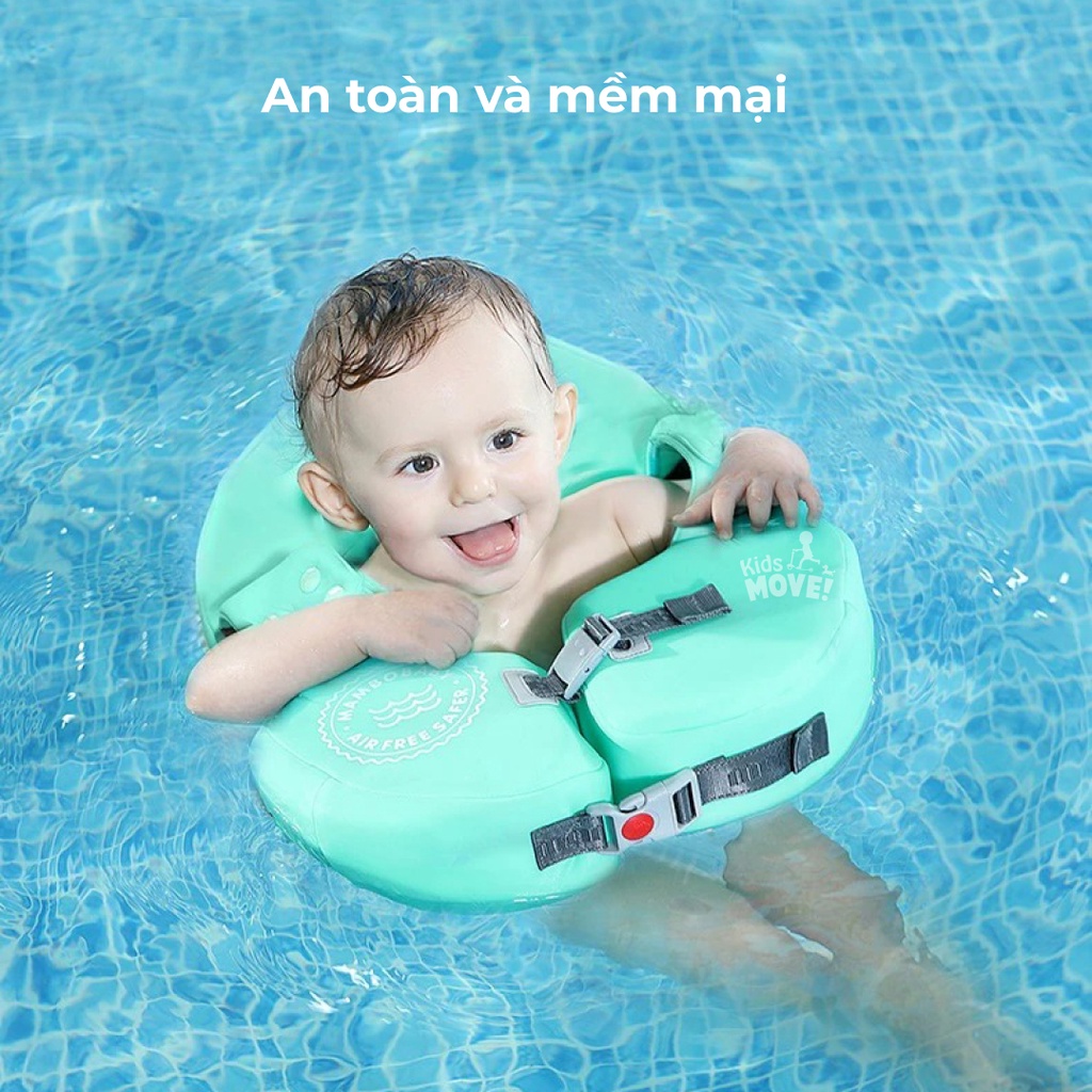 Mô tả Phao bơi luồn tay Mambobaby cho bé 1 2 3 4 tuổi không bơm hơi, chống lật, có mái che hàng chính hãng - 2