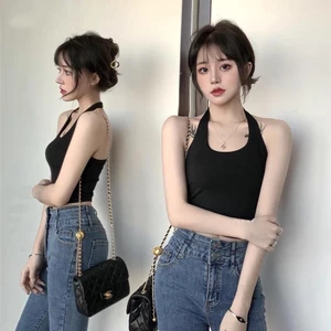 Áo Croptop Yếm Nữ Ôm Body Thun Gân Dày Chất Lượng Ulzzang