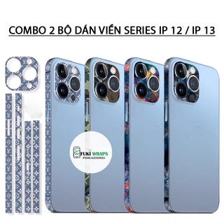 Combo 2 Tấm Dán Viền , Camera Họa Tiết Dành cho IP13prm , IP13 , 13Pro , 13Mini  - FukiShop