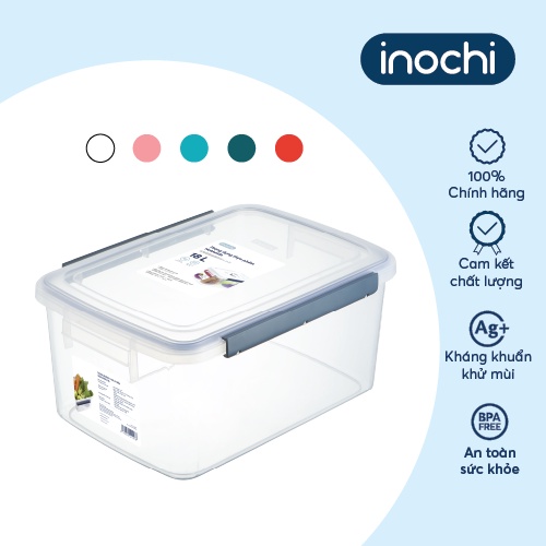 Thùng Đựng Thực Phẩm Inochi: Nhựa PP Nguyên Sinh, Kháng Khuẩn, Dung Tích 10L/18L/30L