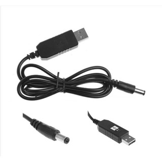 1M USB DC 5V Đến 12V 2.1x5.5mm Góc Phải Nam Bước Lên Bộ Chuyển Đổi Cáp Cho Bộ Định Tuyến LED Dải Ánh Sáng
