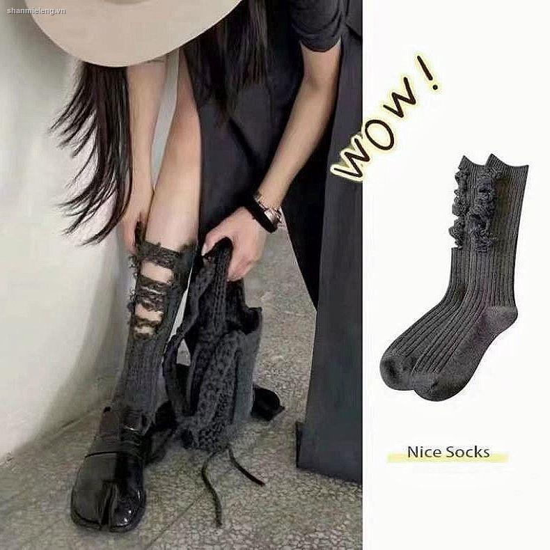 Vớ ống cao mỏng phối lỗ rách thời trang xuân hè cho nữ tùy chọn số ...