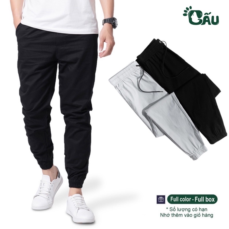 Quần jogger Nam Gấu 194 vải kaki cao cấp dày dặn, co giãn – form slimfit – JG KaKi