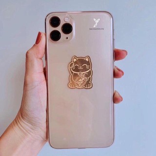 Miếng dán MÈO CHIÊU TÀI mạ vàng dán điện thoại