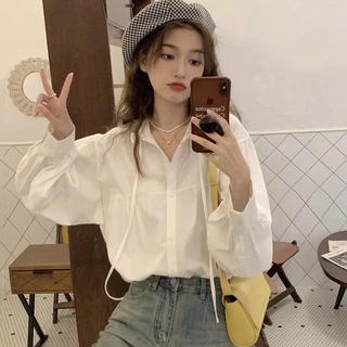 Hàng Mới Về Áo Sơ Mi Dài Tay Dáng Rộng Phong Cách Hàn Quốc Baju Wanita Lengan Panjang Hàng Mới Dành Cho Bạn Nữ