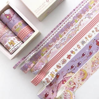 Set 8 cuộn băng keo giấy washi trang trí đồ thủ công