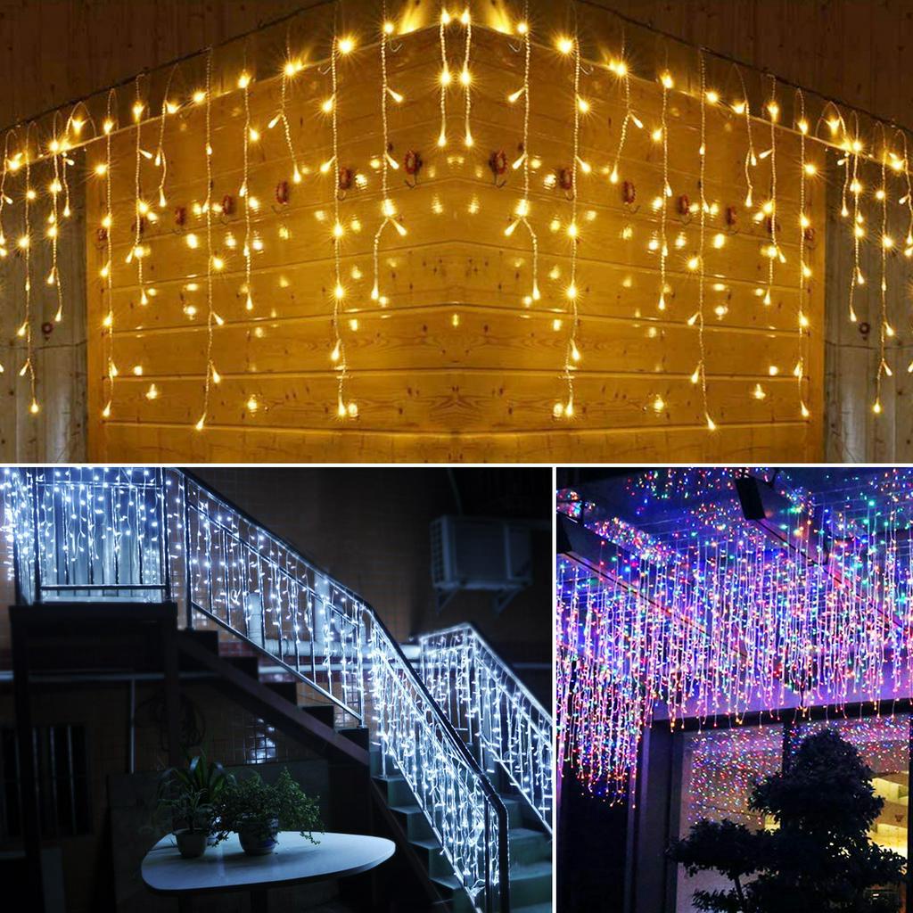 Dây Đèn Led Dải Băng 110V 8 Chế Độ Đèn Rèm Gypsophila Thác Nước Dây Đèn ...
