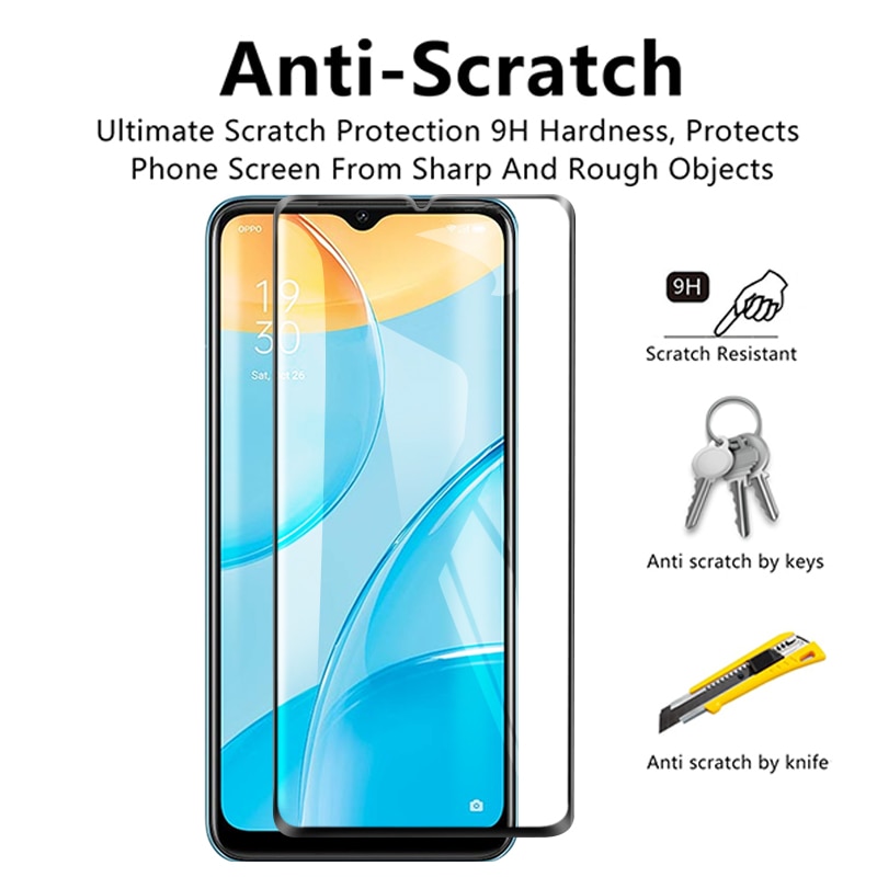 Kính Cường Lực 2 In1 Cho OPPO A15 Camera Sau Ống Kính Bảo Vệ Phim Cho OPPOA15 A 15 Tấm Bảo Vệ Màn Hình Mặt Trước Phim