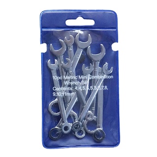 HL 10 Cái 4-11mm Bộ Cờ Lê Hộp Mini Mở Đa Năng Kết Hợp Cờ Lê Ratchet