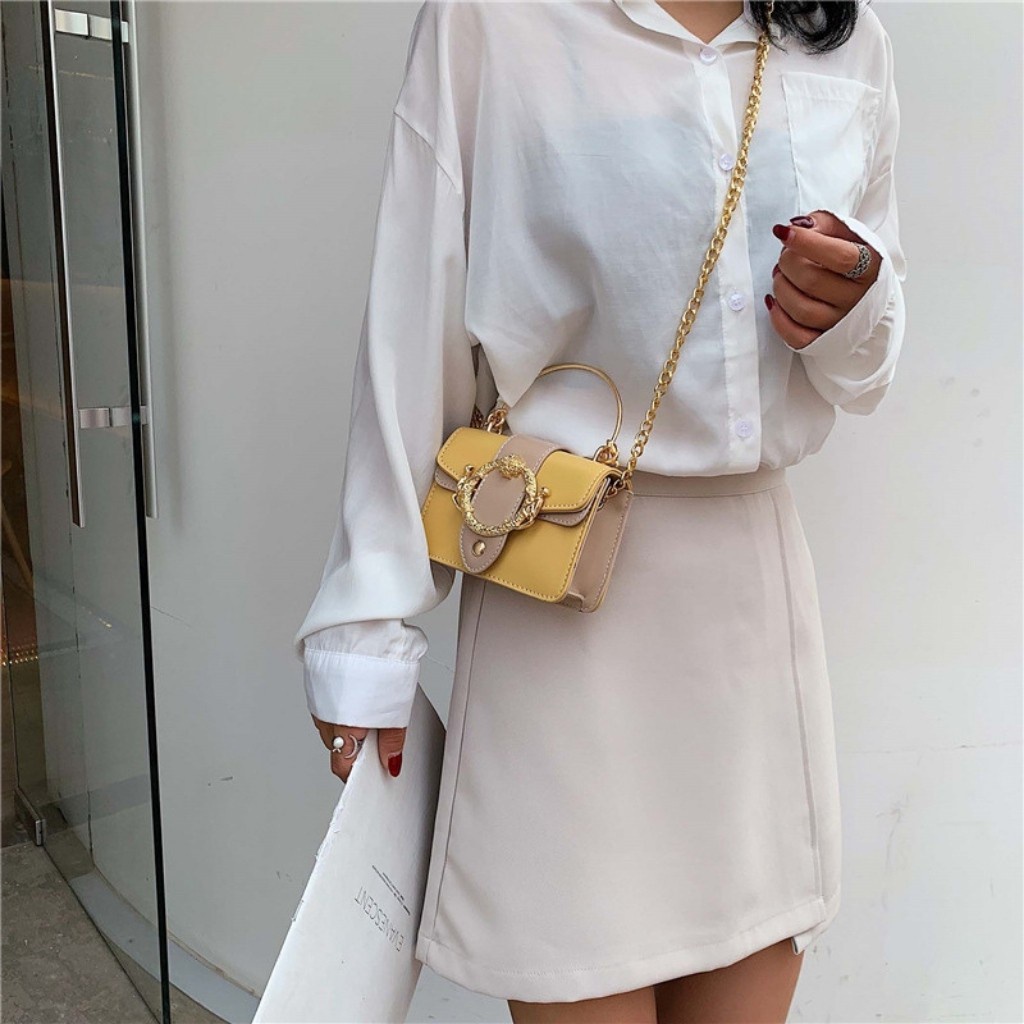 Túi Đeo Chéo Nữ 💖FREE SHIP💖 Túi Xách Nữ Khóa Vuông Thời Trang Hàn Quốc [Cam Kết Túi Nhập Quảng Châu] HARA Túi Xách
