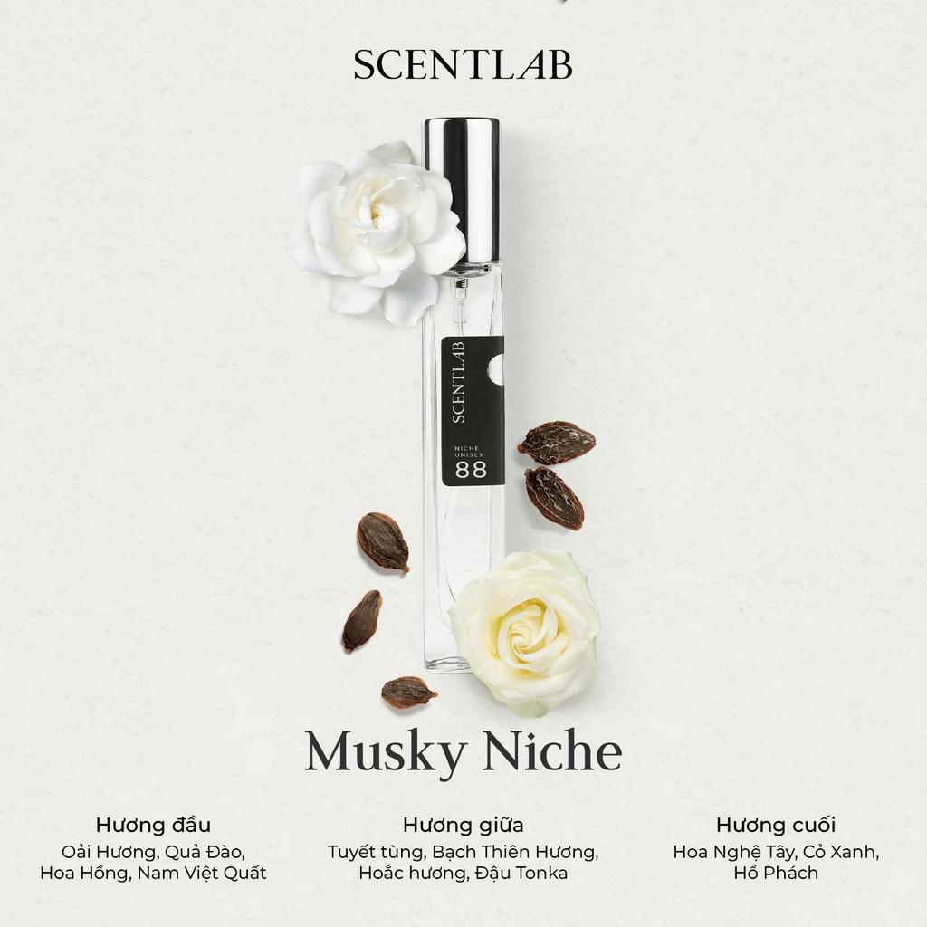 Ảnh Nước hoa unisex SCENTLAB No.88 hương cỏ xanh Noble Musky Niche tinh dầu thơm lâu thanh lịch, tươi mát mini 10ml 4