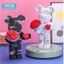 Xếp hình gấu bearbrick cầm hoa size to 55cm