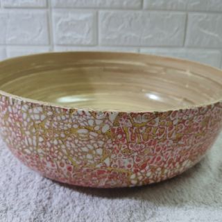 Chậu ngâm chân bằng tre dùng cho spa, tiệm nail. Kích thước rộng 30cm sâu 12cm.