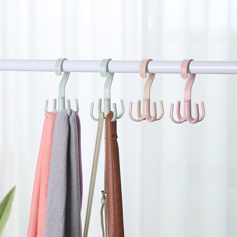 Móc treo đồ 💚CAM KẾT CHUẨN💚 Móc nhựa 4 chấu đa năng - Móc phơi giày dép, quần áo