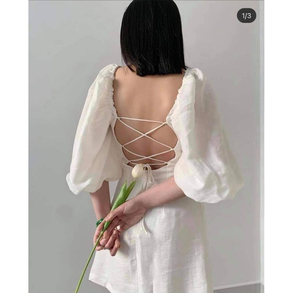 ĐẦM LIEN THUN TRẮNG ĐEN - LYLY MINI DRESS