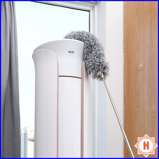 Chổi Quét Trần Bằng Sợi Vải Siêu Nhỏ Inox Cán Dài Cao Cấp Đầu Chổi Linh Hoạt { H }