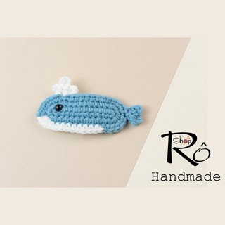 Kẹp tóc con cá heo bơi lượn cute cho nữ và bé gái 6cm |Cặp tóc mái hình thú |Shop Rô Handmade