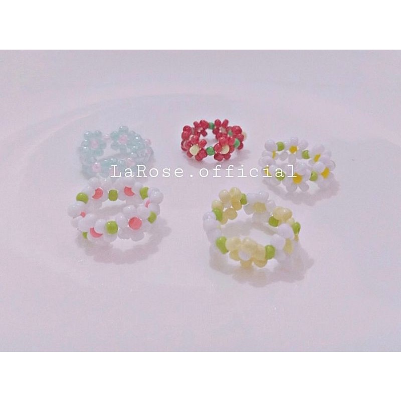 Nhẫn hoa Carnation các loại màu đỏ, trắng vàng, trắng hồng, trắng