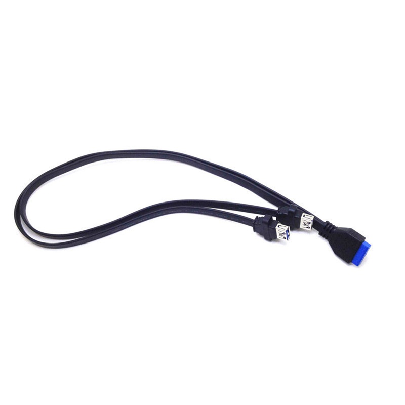 Cáp nối dài bảng điều khiển phía trước 2 cổng USB 3.0 một loại Nữ đến 20 Pin Hộp Header Nữ Khe cắm Adapter Cáp