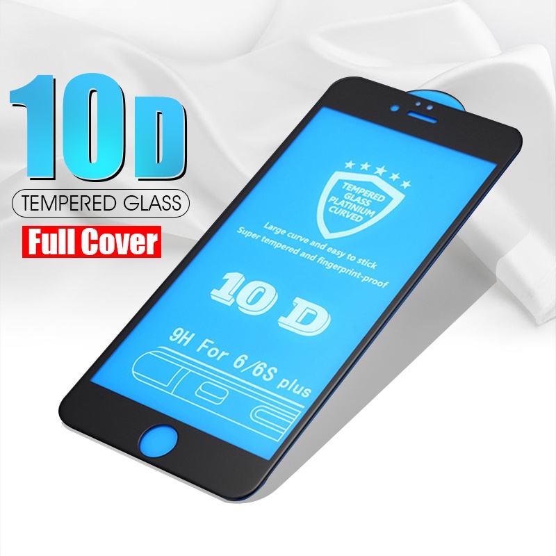 Kính Cường Lực 10D Bảo Vệ Toàn Màn Hình Cho iPhone 11 12 13 Pro Max 6 7 8P X XS XR
