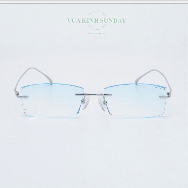 Gọng kính cận khoan không viền titanium VD184
