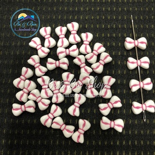 35 Cái Charm Hạt Nhựa Hình Chiếc Nơ Xinh Xắn Làm Vòng Đeo Tay, Làm trang Sức Handmade