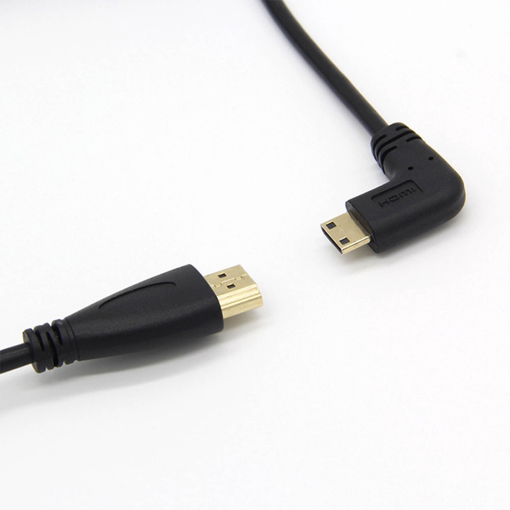 Cáp Lò Xo Chuyển Đổi Góc Phải 90 Độ Mini HDMI Sang HDMI Male, Đối Với SLR PC