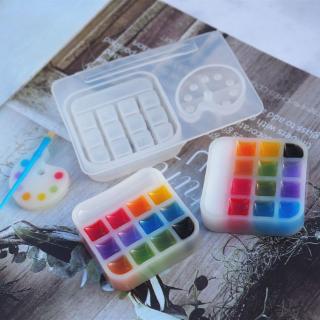 Khuôn silicone làm mặt dây chuyền/móc khóa resin họa tiết bảng vẽ độc đáo