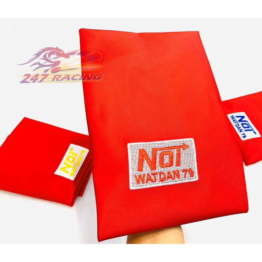 Siêu Hot Da yên Thái chữ NOI da ĐỎ gắn xe máy Exciter,Sirius,Wave,Dream,Satria ,Sonic,Winner