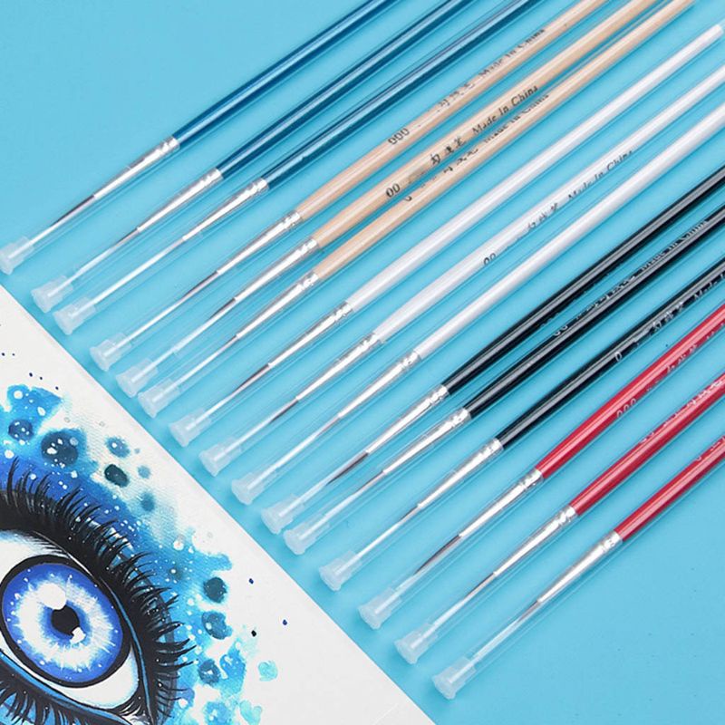 Ppy 3 Cái 0 00 000 Móc Dòng Bút Chuyên Nghiệp Đầu Mịn Vẽ Bàn Chải Cho Acrylic