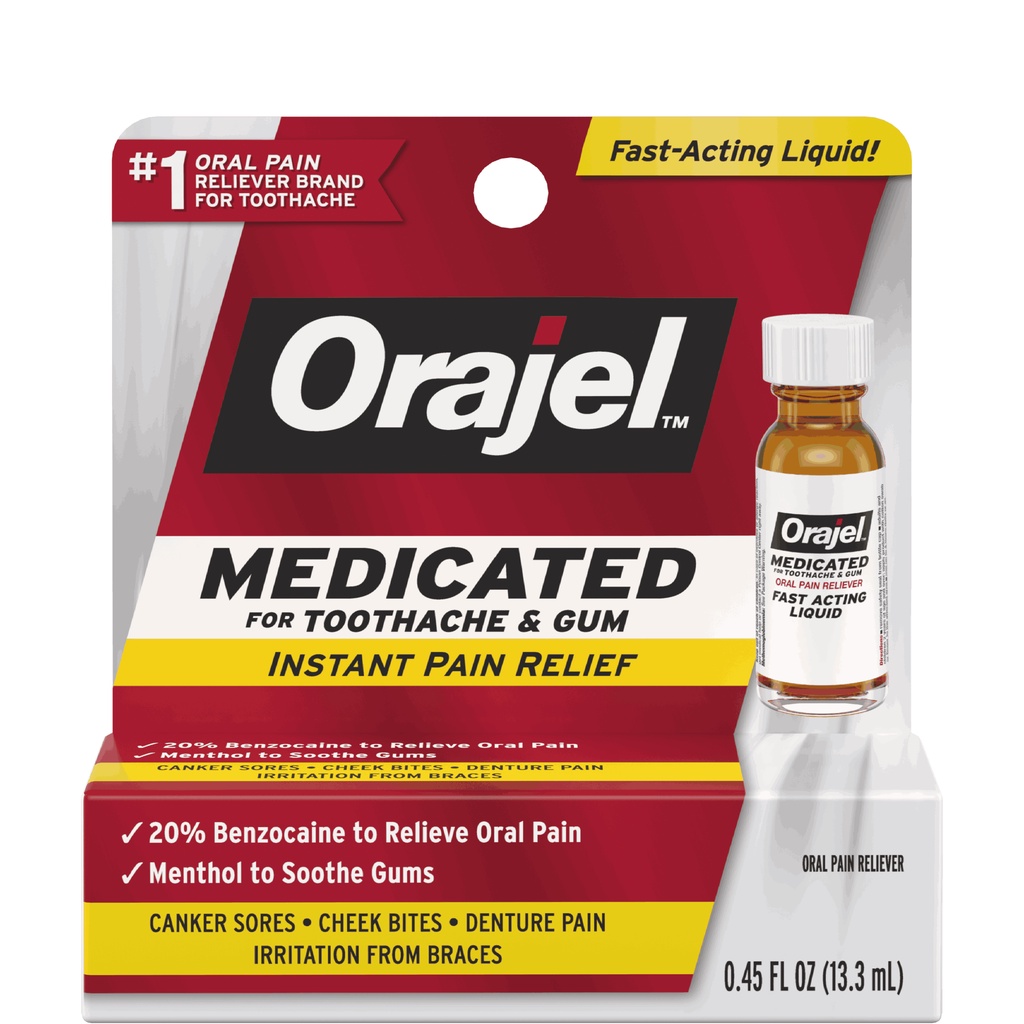 [DATE 3/2023] Orajel Medicated Pain Reliever for Toothache & Gum 13,3ML