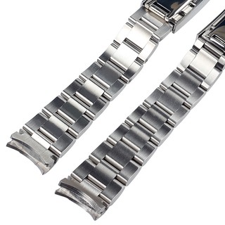 Vòng đeo tay dây đeo đồng hồ bằng thép không gỉ bạc 20mm 21mm