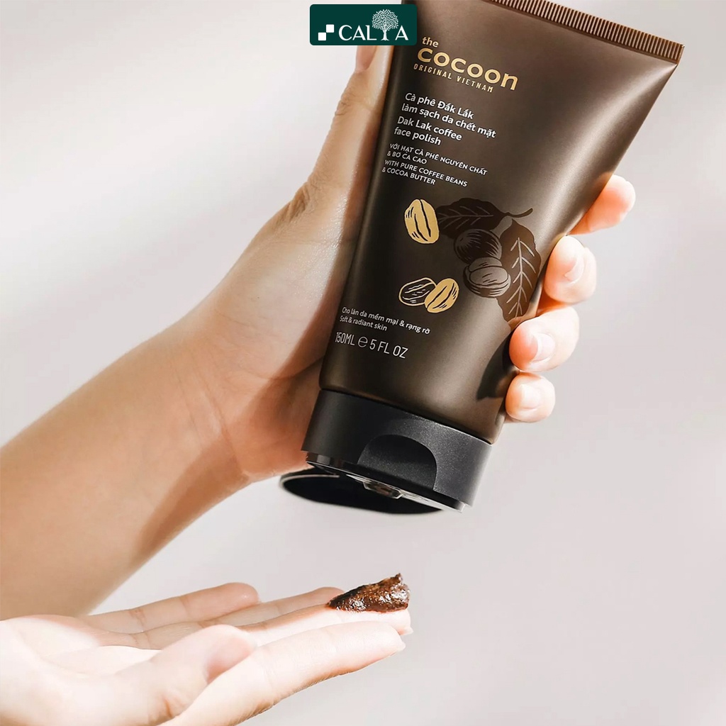 Ảnh Tẩy Tế Bào Chết Cocoon Cà Phê Đắk Lắk Dành Cho Da Mặt, Làm Sáng Da, Mềm Mịn - Cocoon Dak Lak Coffee Face Polish 150ml 2