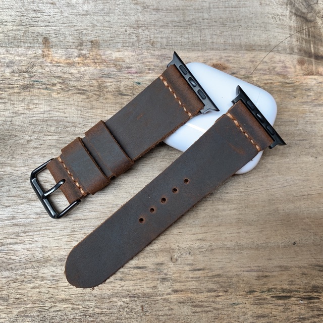 Dây đeo dành cho apple watch ( kèm khoá ) da sáp ngựa điên. APW2